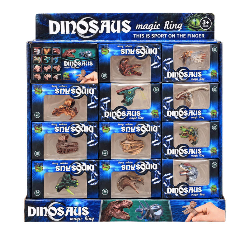 SET DE ANILLOS DE DINOSAURIO