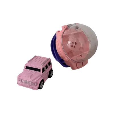 RELOJ CON CARRO ROSADO